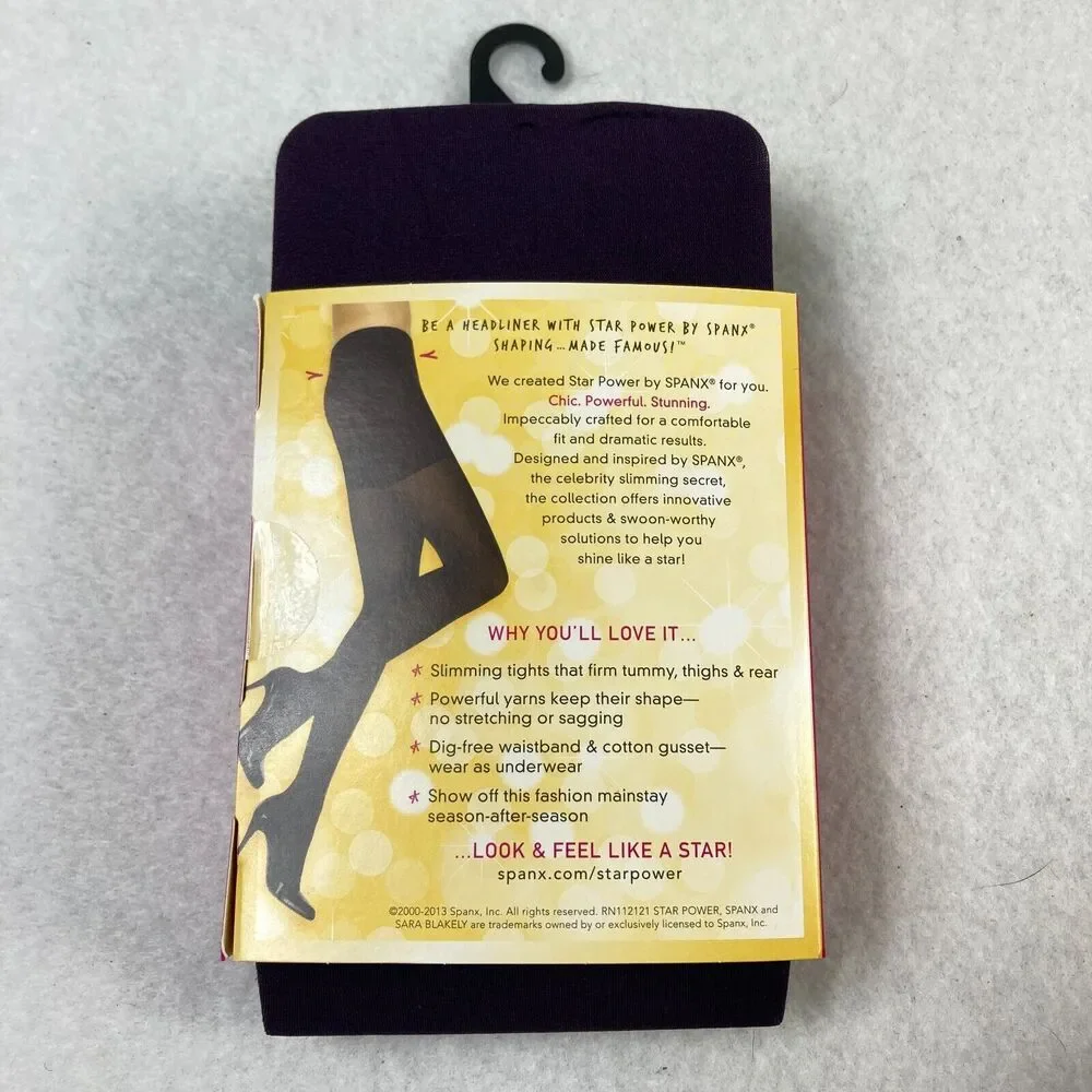 Star Power By Spanx Women's Size A Shaping Tights Shapewear‎ Amethyst Night NWT